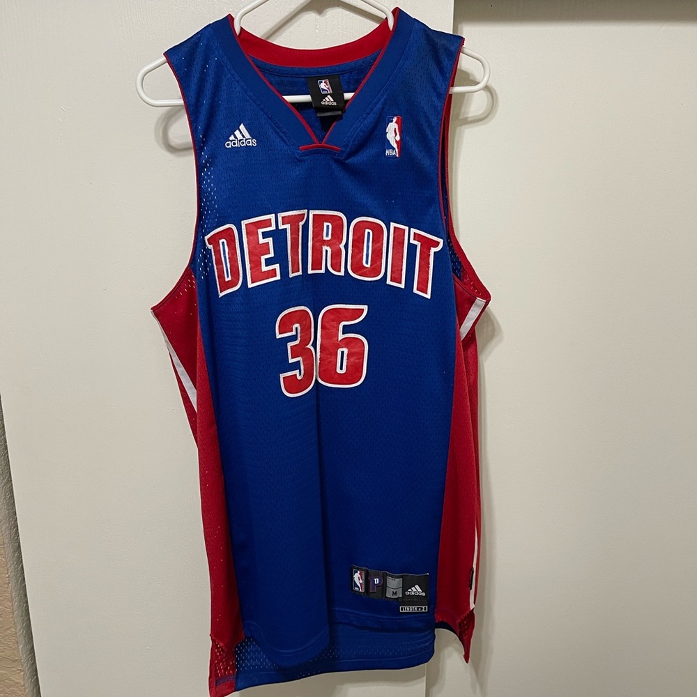 Ben Wallace Detroit Pistons Adidas Basketball Jersey